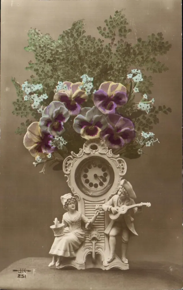 Relógio decorativo com figuras — editor JK, n° 251 - Frente