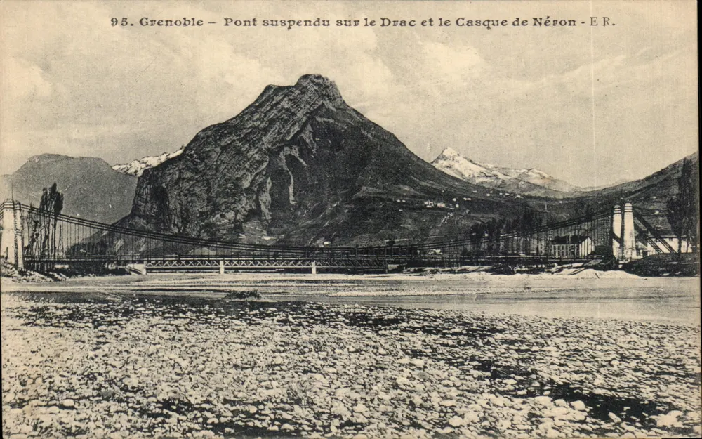 Grenoble — Hängebrücke über den Drac und den Helm Neros — E.R. n°95 - Vorderseite