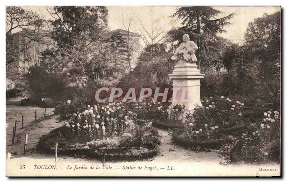 Toulon — Der Stadtpark — Statue von Puget — Sklecta, n°27 - Vorderseite