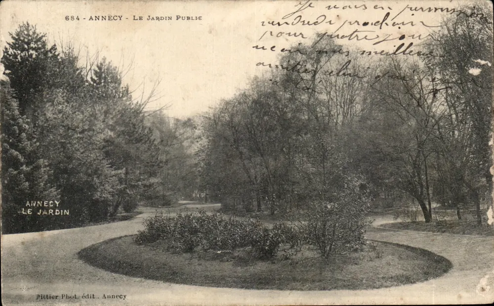 Annecy — Le Jardin Public — Pittier Phot. édit. Annecy n° 684 - Frente