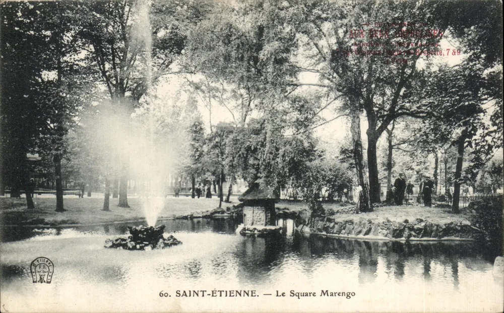 SAINT-ÉTIENNE — O Square Marengo — Editor: AUX ÉDITIONS DE LA POSTE, 7 & 8, rue de la République - Frente