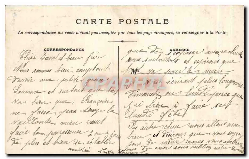 SAINT-ÉTIENNE — O Square Marengo — Editor: AUX ÉDITIONS DE LA POSTE, 7 & 8, rue de la République - Verso