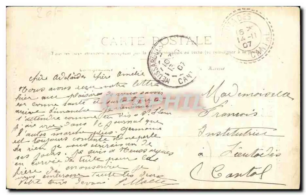 Auvergne — Rocher de Laval — Vulkanische Felsen — Verlag: Daniel Sarron, Nr. 343 - Rückseite