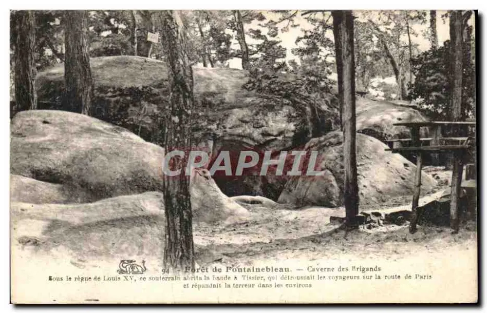 Wald von Fontainebleau — Höhle der Räuber — Verlag unbekannt, Nr. 94 - Vorderseite