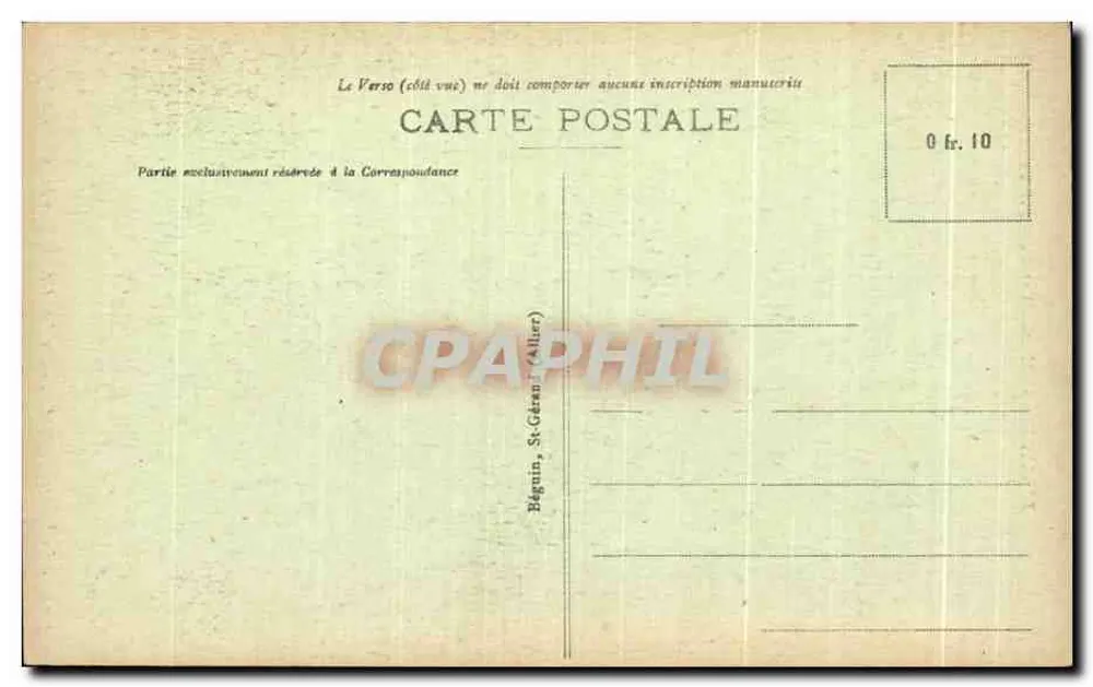Der Sphinxfelsen zwischen Champeix und St-Nectaire — pittoreskes Auvergne — n° 3466 - Rückseite