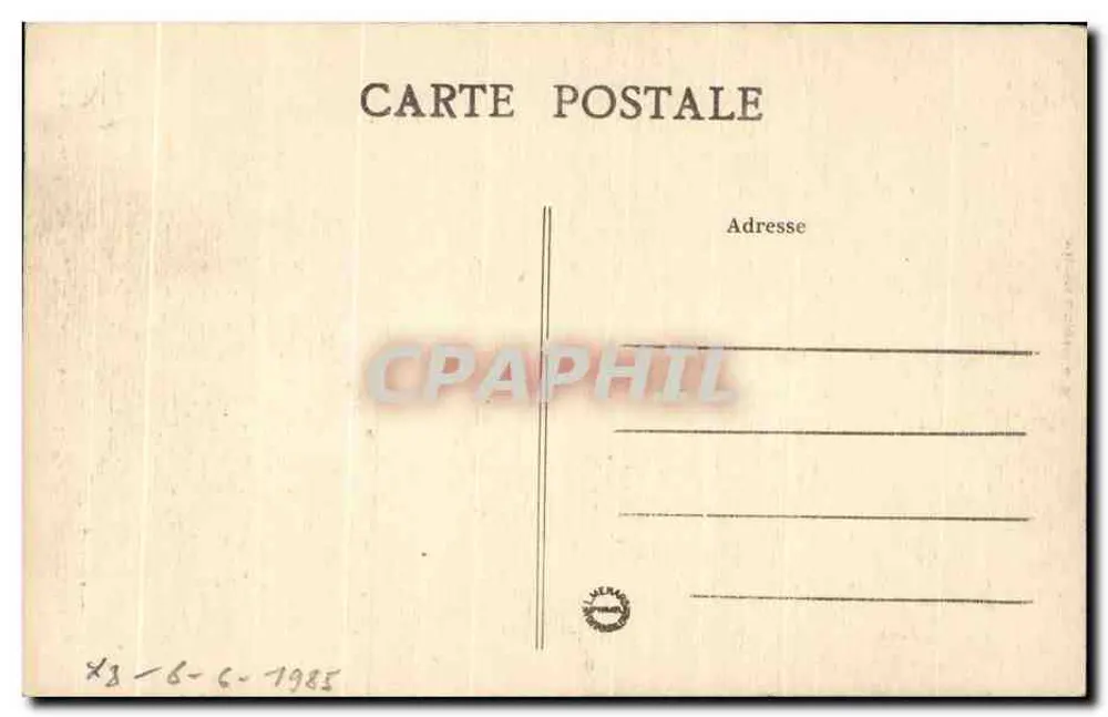 Forêt de Fontainebleau — Der Sphinx der Druldes (Franchard) — Sammlung Artistique L.M. - Rückseite