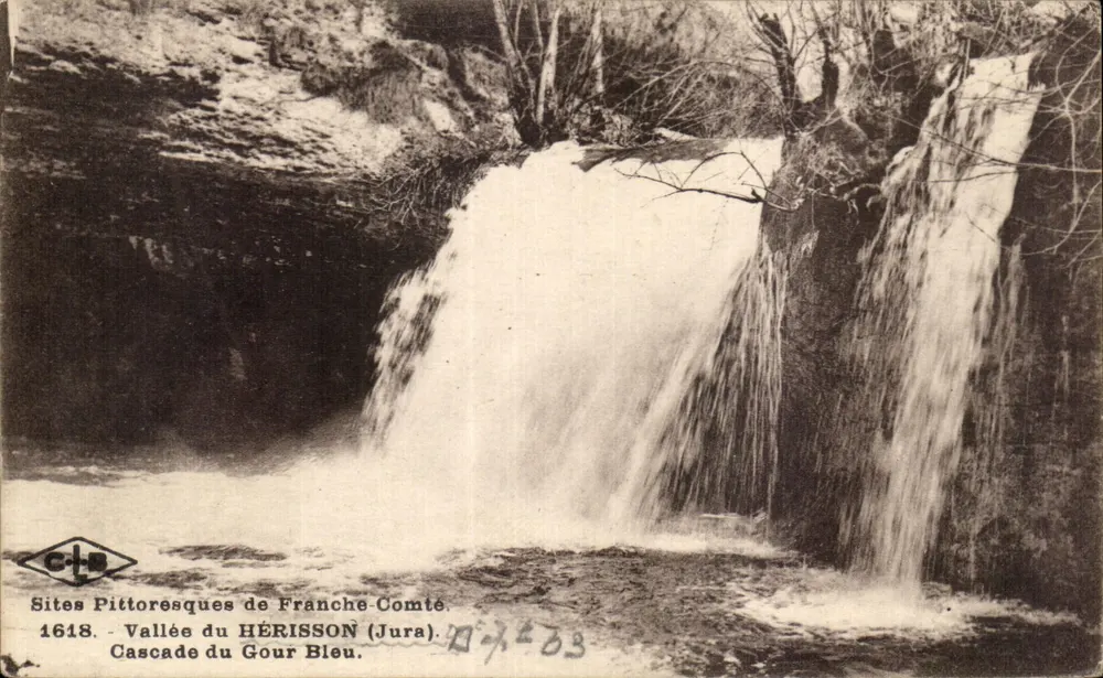 Cascade du Gour Bleu — Vallée du Hérisson (Jura) — Sites Pittoresques de Franche-Comté, n°1618 - Vorderseite