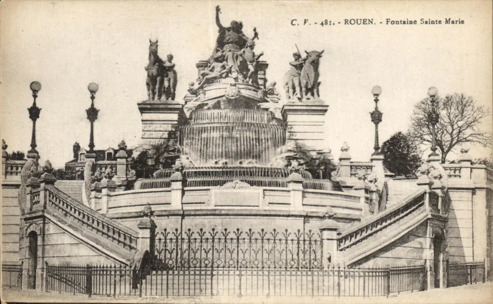 Rouen — Fontana di Santa Maria — C. V. 481 - Recto