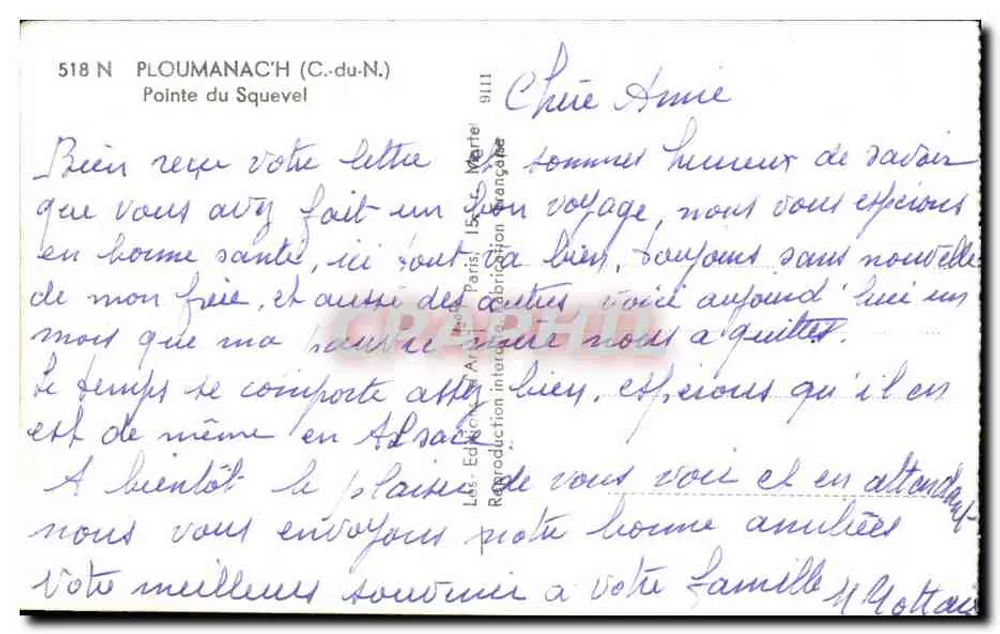 Pointe du Squevel — Ploumanac'h (C.-du-N.) — J. Jon - Verso