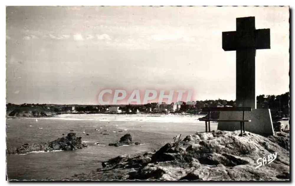 Saint-Lunaire (Ille-et-Vilaine) — Croix du Décollé und Gesamtansicht der Strand — Éditions Gaby - Vorderseite