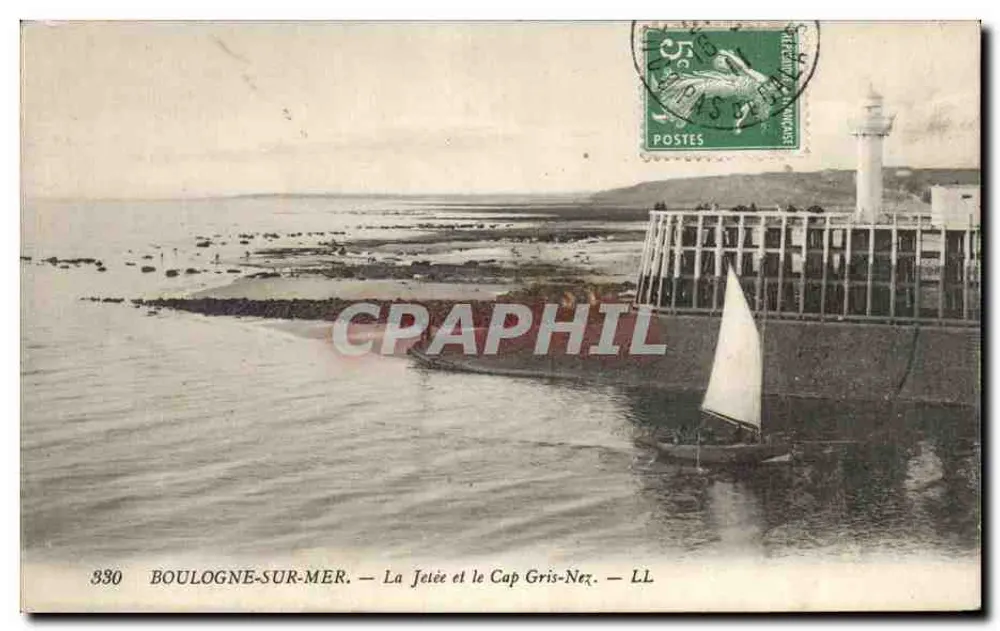 Boulogne-sur-Mer — Die Mole und der Cap Gris-Nez — LL - Vorderseite
