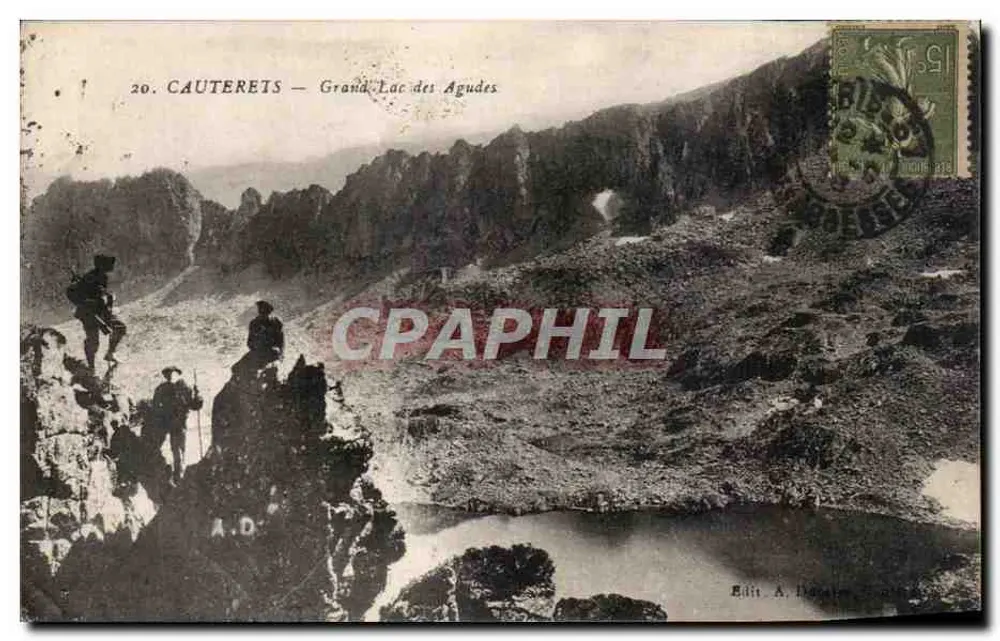 Cauterets — Grand Lac des Agudes — Edit. A. Daudet - Vorderseite