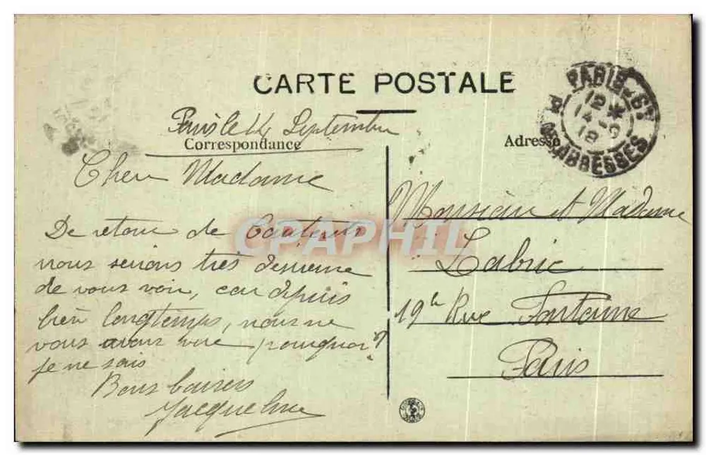 Cauterets — Grand Lac des Agudes — Edit. A. Daudet - Rückseite