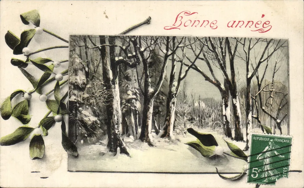 Schneefeld — Winterlandschaft — A.S. Serie 389 - Vorderseite