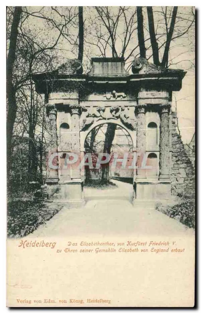 Heidelberg — Tor der Elisabeth, veröffentlicht von Edu. von König - Vorderseite