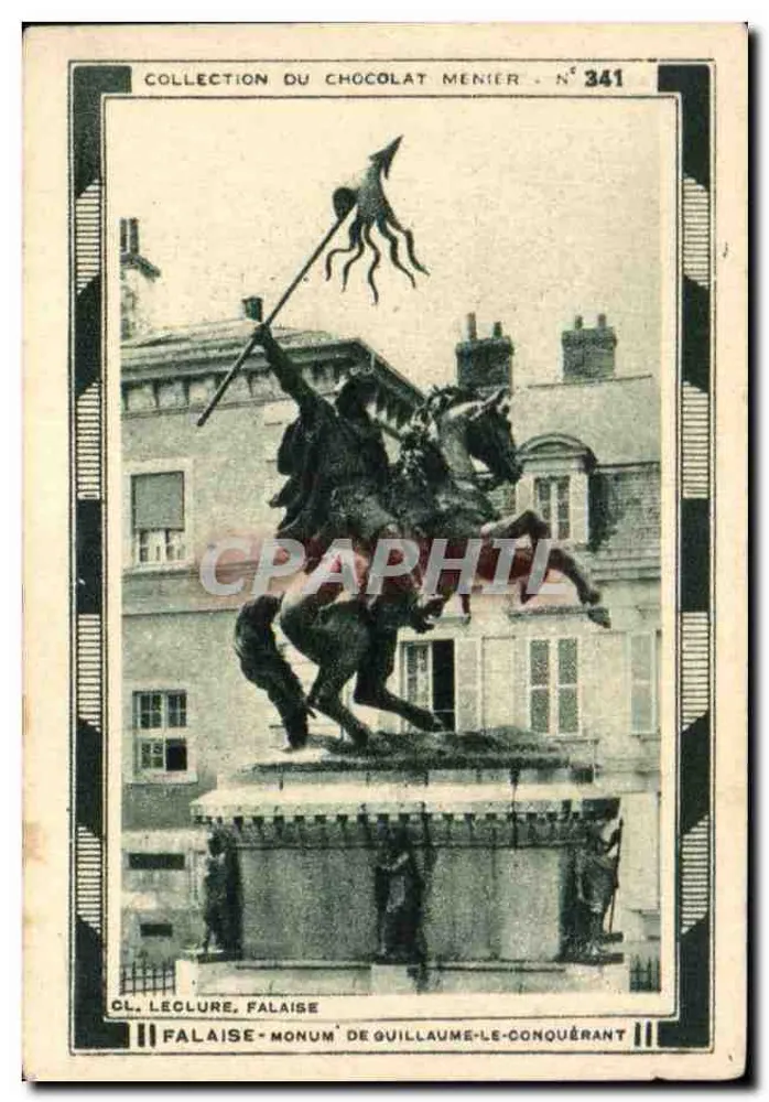 Falaise — Denkmal für Wilhelm der Eroberer — Sammlung Chocolat Menier, Nr. 341 - Vorderseite
