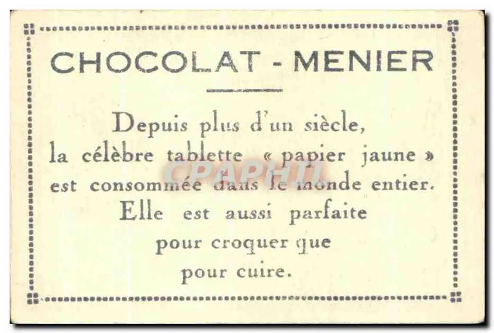 Clermont-Ferrand — Monument Vercingétorix — Coleção do Chocolate Menier N° 425 - Verso