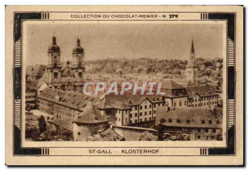 St-Gall - Klosterhof — Coleção do Chocolate-Menier N° 279 - Frente
