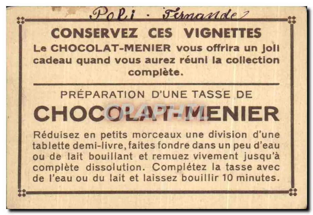 St-Gall - Klosterhof — Coleção do Chocolate-Menier N° 279 - Verso