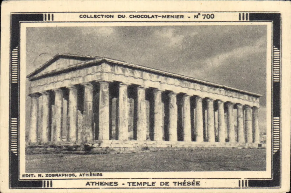 Atenas - Templo de Teseu — Coleção do Chocolat-Menier, N° 700, editor N. Zografhos - Frente
