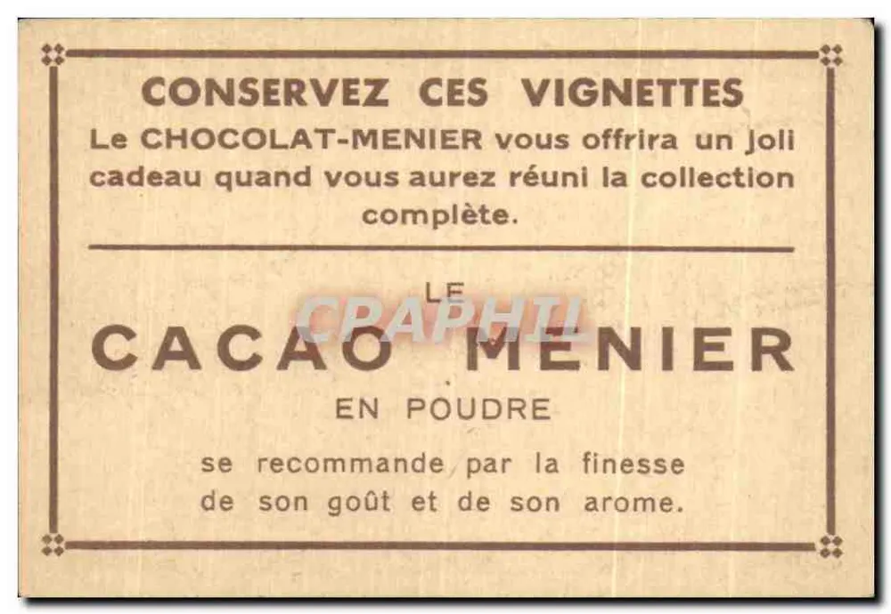 Abdij van Westminster — Londen — Collectie Chocolat-Menier N°25 - Achterkant