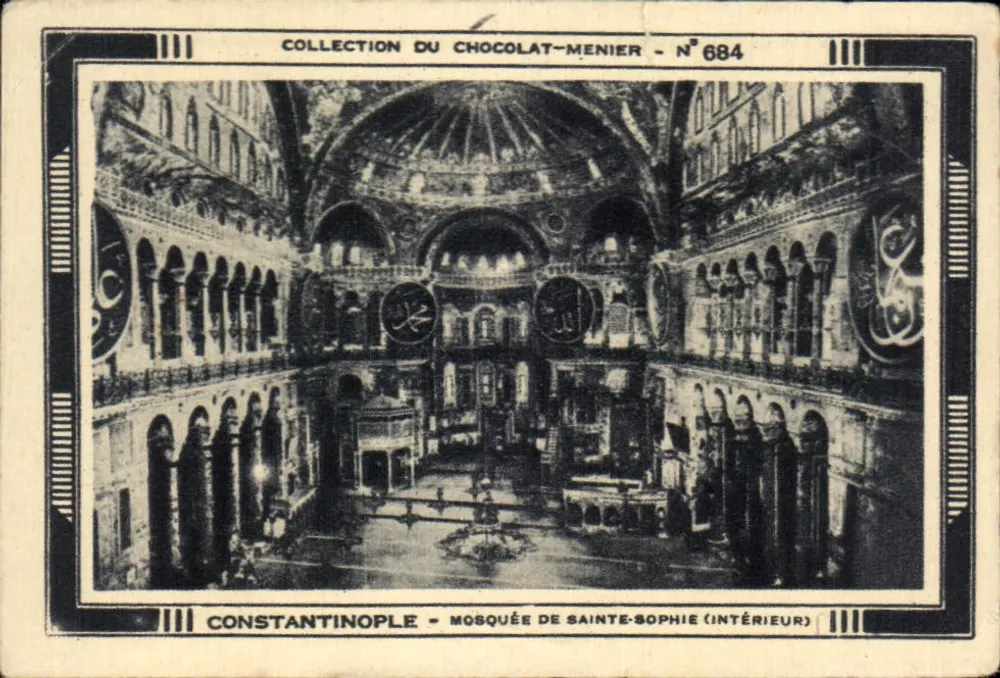 Konstantinopel — Ansicht des Kirchenheiligen Sophien (Innenansicht) — Collection du Chocolat-Menier N°684 - Vorderseite