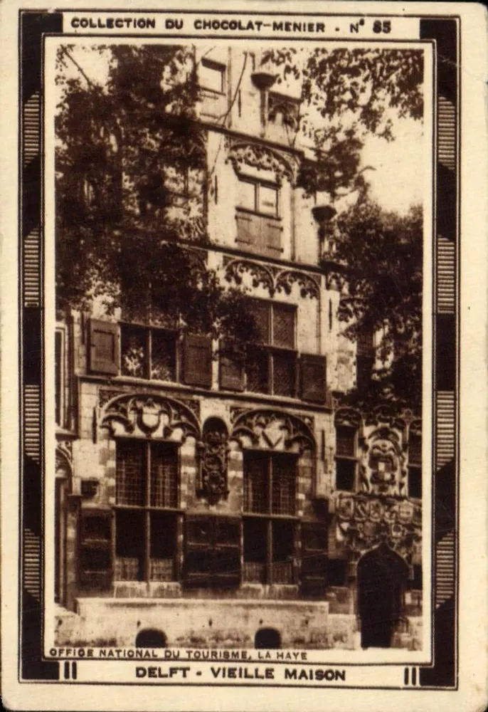 Delft - Velha Casa — Coleção do Chocolat-Menier N° 85 — Office National du Tourisme, La Haye - Frente