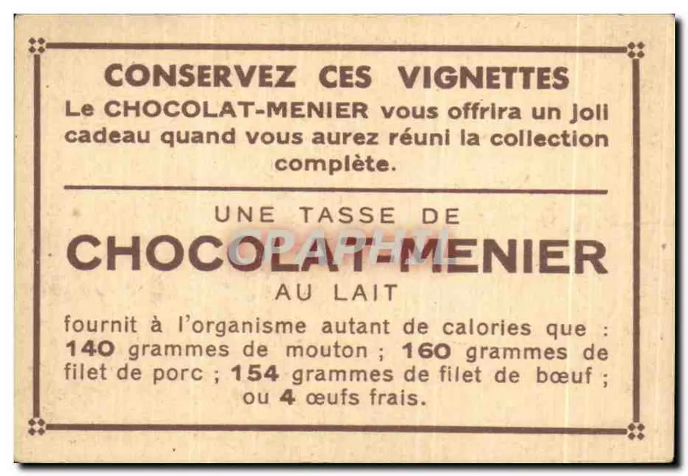 Roma - Panteão de Agripa — Coleção do Chocolat-Menier n°237, foto S.N.I.T., Paris - Verso