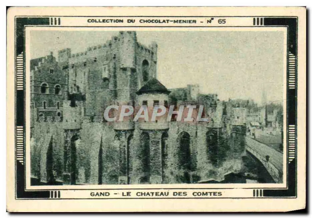 Gand — O Castelo dos Condes — Coleção do Chocolate-Menier - N° 65 - Frente