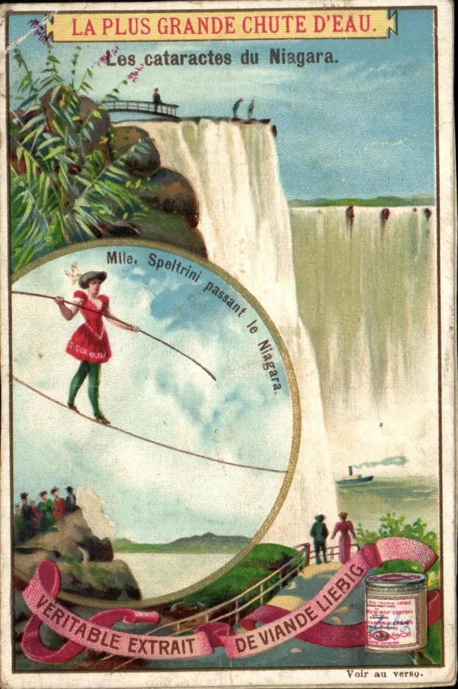 Die Fälle des Niagara — Wasserfall — Verleger DE VIANDIE LIEBIG - Vorderseite
