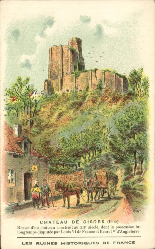 Castelo de Gisors (Eure) — Ruínas históricas da França — F. Nathan, Paris - Frente