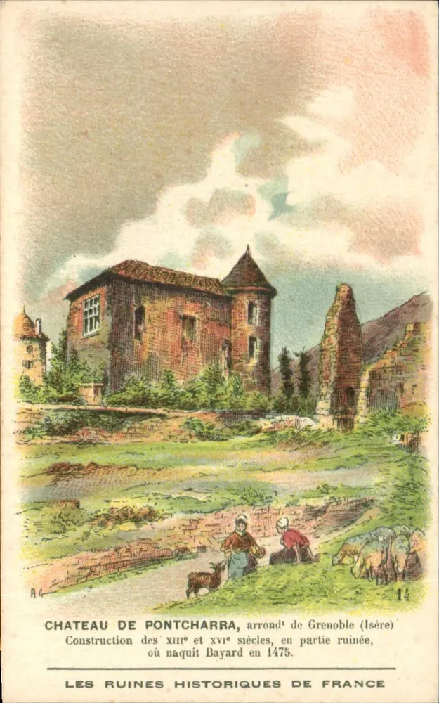 Château de Pontcharra — historische Ruinen Frankreichs — F. Nathan, Paris - Vorderseite