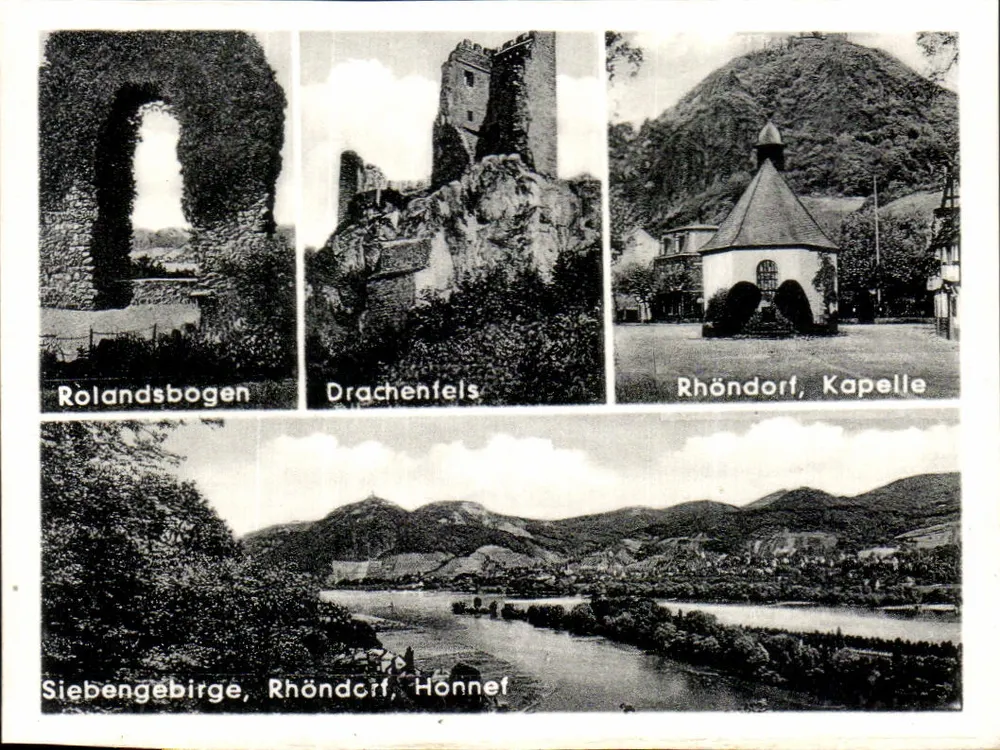 Rolandsbogen, Schloss Drachentels, Kapelle Rhöndorf — Siebengebirge, Rhöndorf, Honnef - Vorderseite