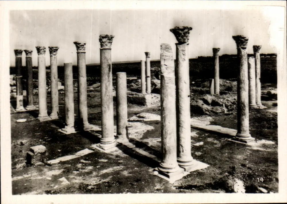 Ruines de colonnades romaines — site archéologique — éditeur inconnu, n° de série 14 - Frente