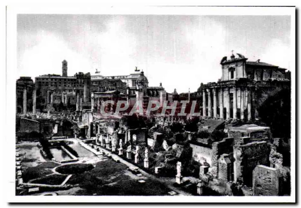 Rom - Forum Römisch - Haus der Vestalinnen und Tempel von Antoninus und Faustina - Vorderseite