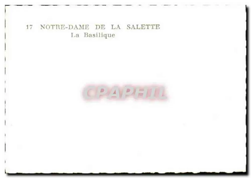 La Salette'nin Başkâtipi — Bazilika — n°17 - Arka yüz