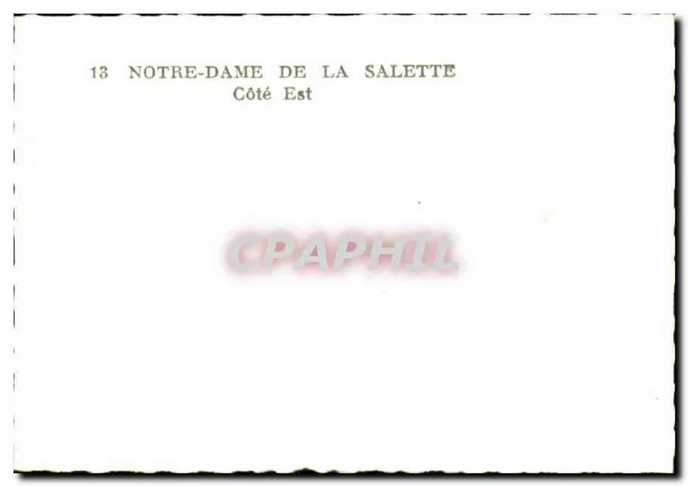 Notre-Dame de la Salette — Doğu Yüzü — n°18 - Arka yüz