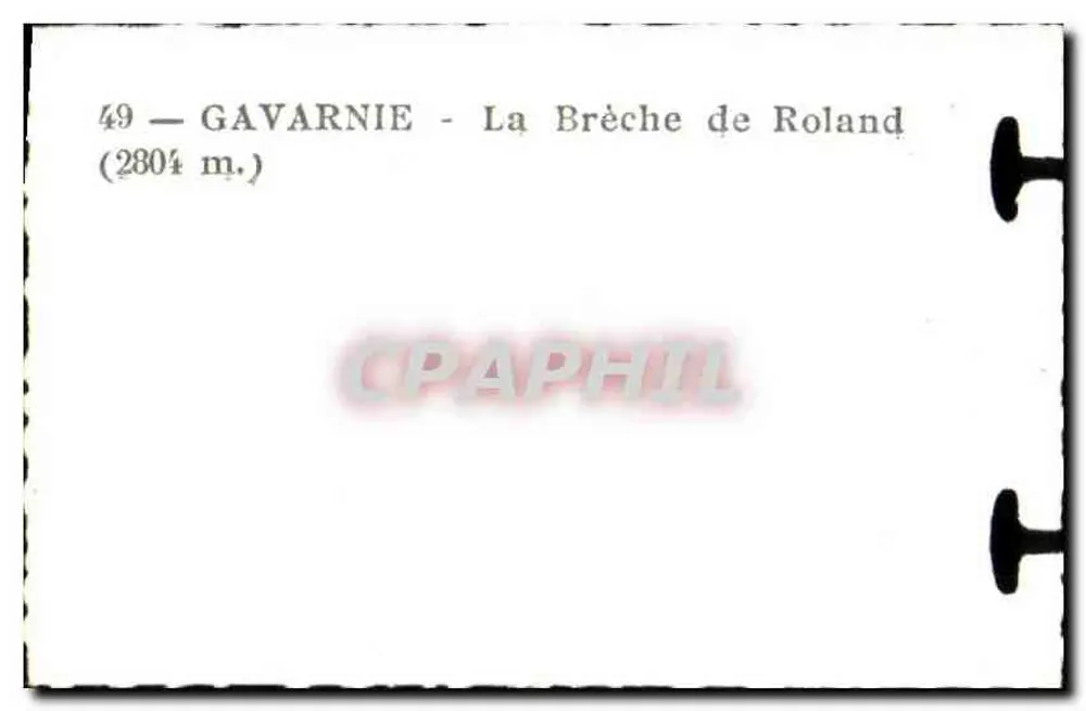 Gavarnie - A Brecha de Roland (2804 m.) — n°49 - Verso
