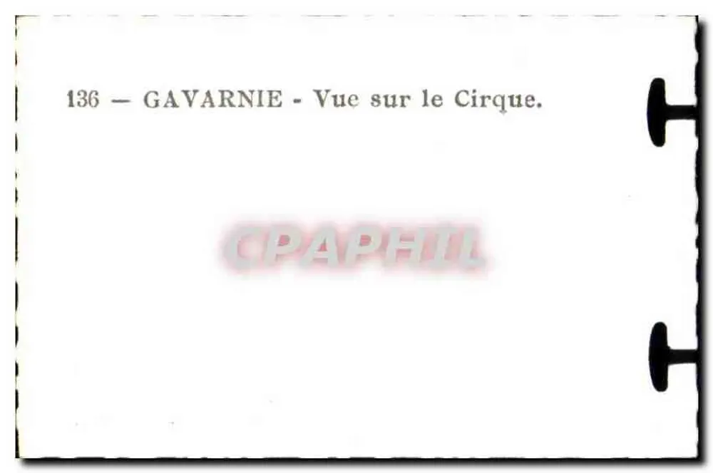 Gavarnie — Vista sobre o Cirque — série 136 - Verso