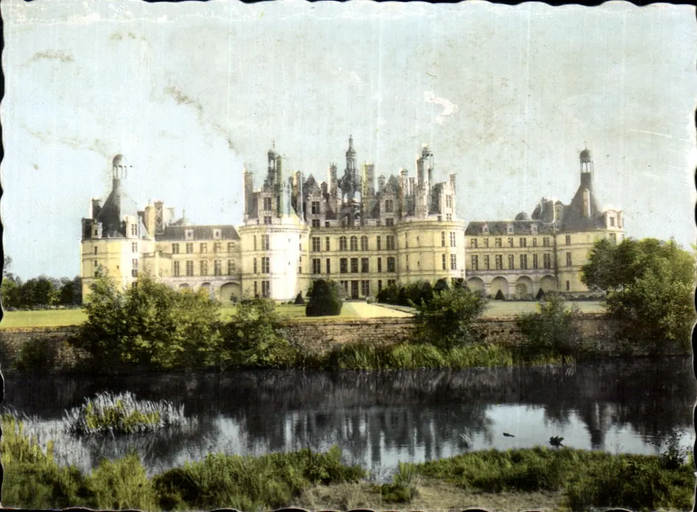 Schloss Chambord — Nordfassade und Gärten am Cosson — Éditions de Luxe « Estel » E1 2452 - Vorderseite