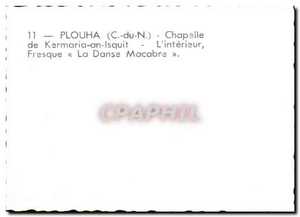 PLOUHA (C.-du-N.) - Kapelle Kermaria-an-Isquit - Fresko « La Danse Macabre » - Rückseite