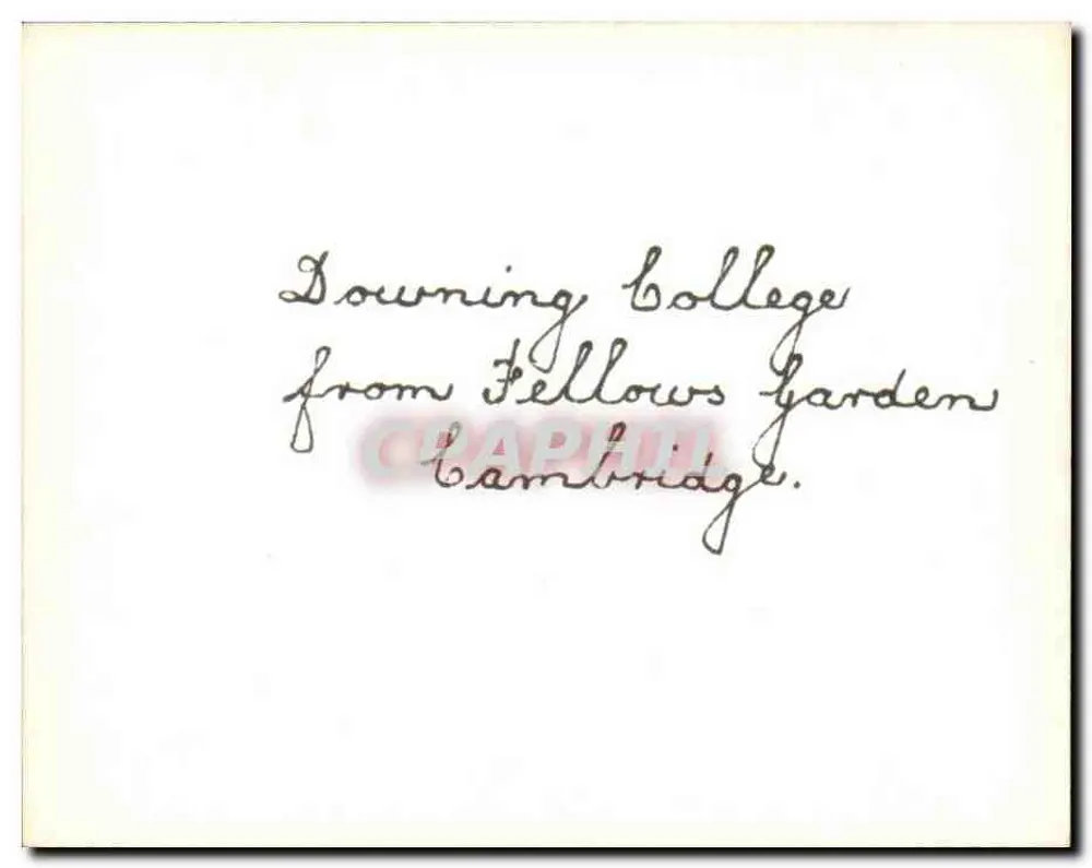 Downing College — Jardim dos Fellows — Cambridge - Verso