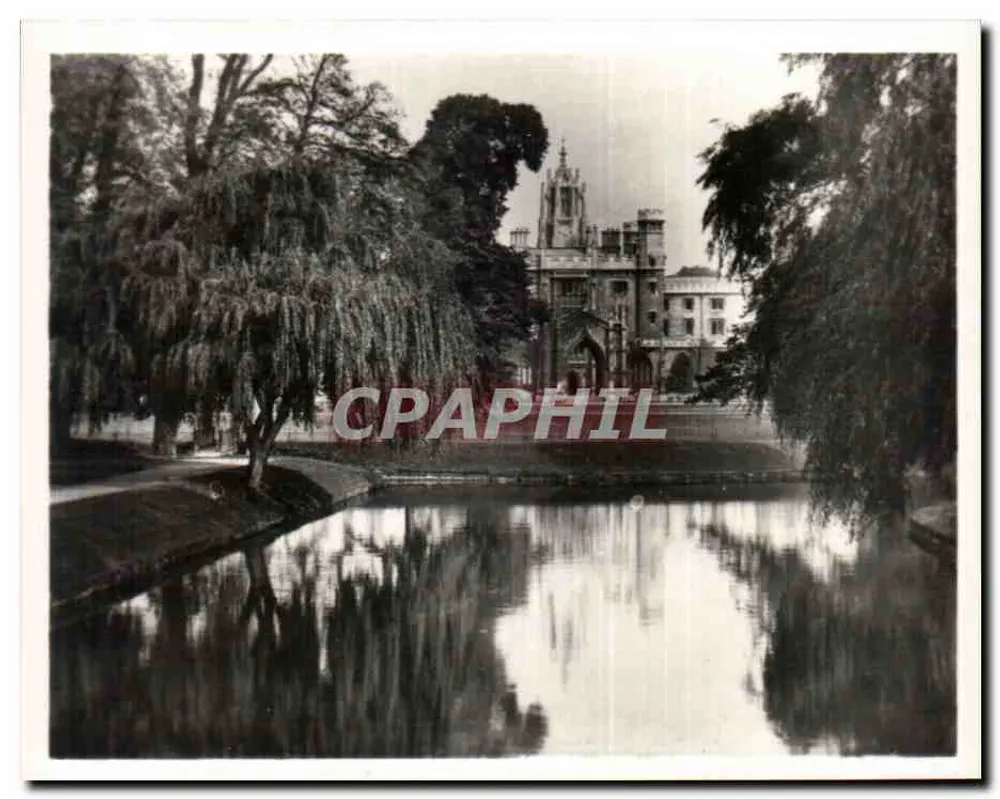 St John's College and River, Cambridge — vista do colégio e do rio — editor desconhecido - Frente