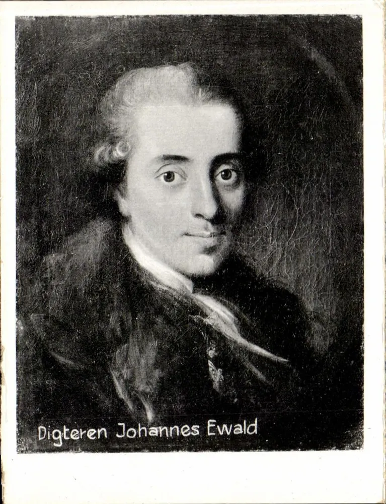 Porträt von Johannes Ewald — Gravur oder Nachbildung eines Gemäldes — kein Verleger oder Nummer sichtbar - Vorderseite