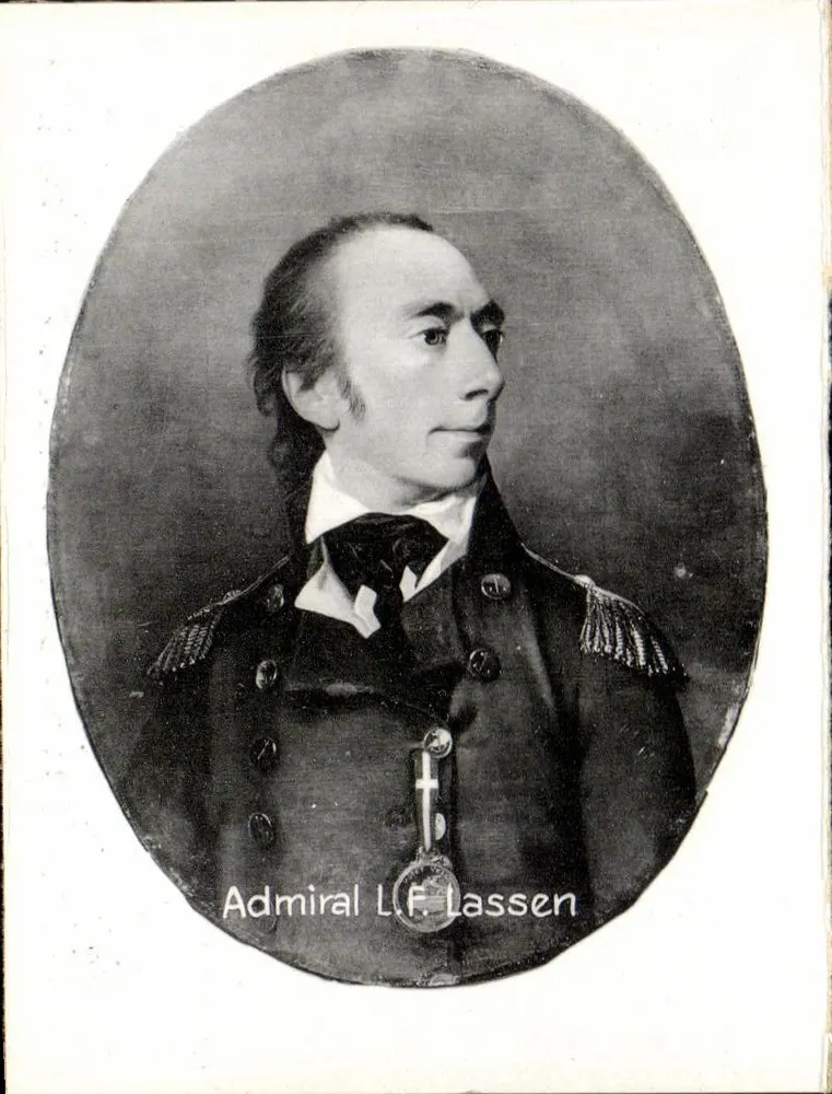 Admiral L.F. Lassen — militärisches Portrait — unbekannter Verleger, Seriennummer nicht sichtbar - Vorderseite