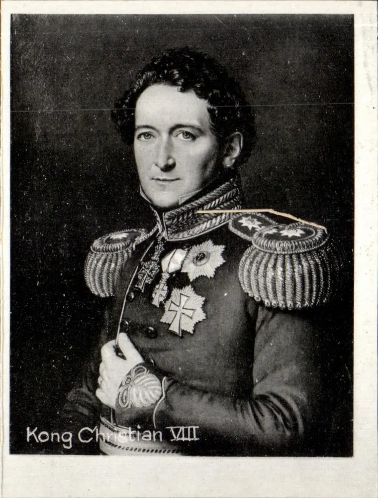 Kong Christian VIII — Porträt in militärischem Uniform — Seriennummer nicht sichtbar - Vorderseite