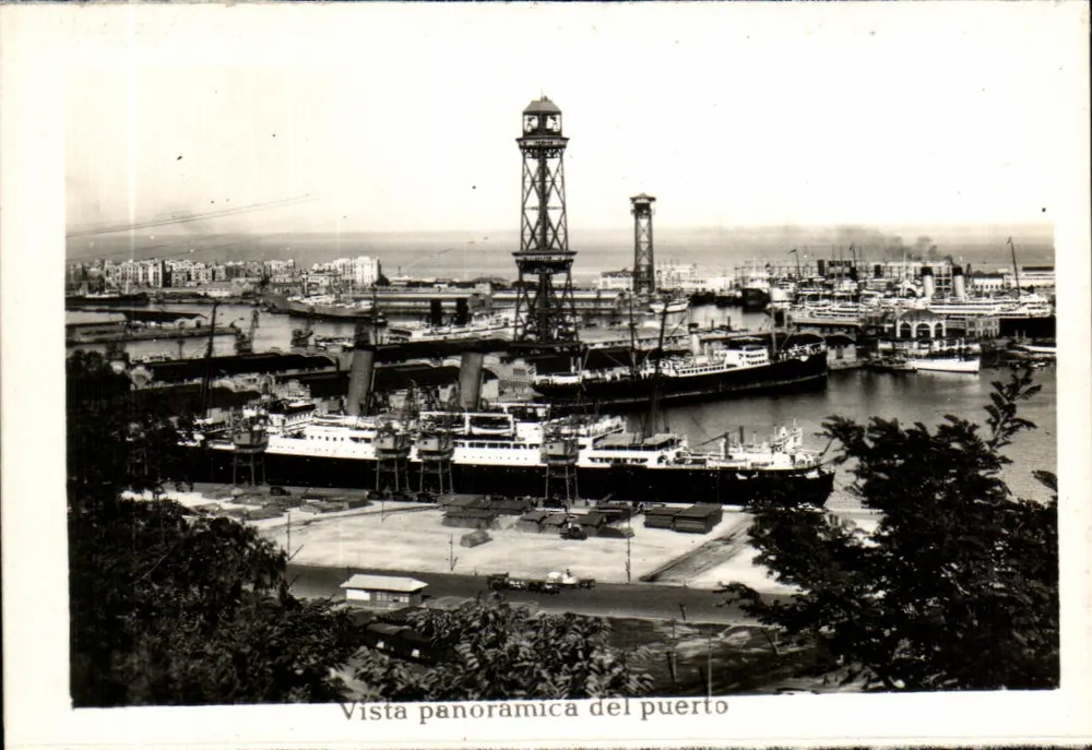 Hafen von Barcelona — Panoramablick auf den Hafen — Unbekannter Verlag - Vorderseite