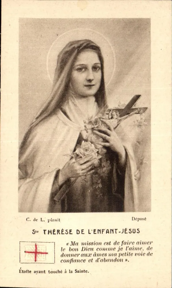 Santa Teresinha da Criança Jesus — Estudo de C. de L. — Impressa na França - Frente