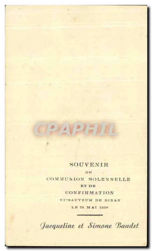 Jesus Christus umgeben von Engeln — religiöse Illustration — Verlag 'Imprimerie de France' Nr. DM 3 - Rückseite