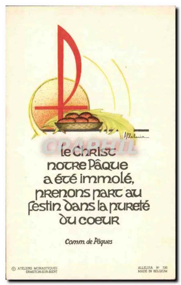Ostern — Ostergemeinschaft — Ateliers Monastiques Ermeton-sur-Biert, N° 330 - Vorderseite
